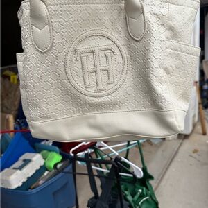 Tommy Hilfiger Embossed Cream Tote